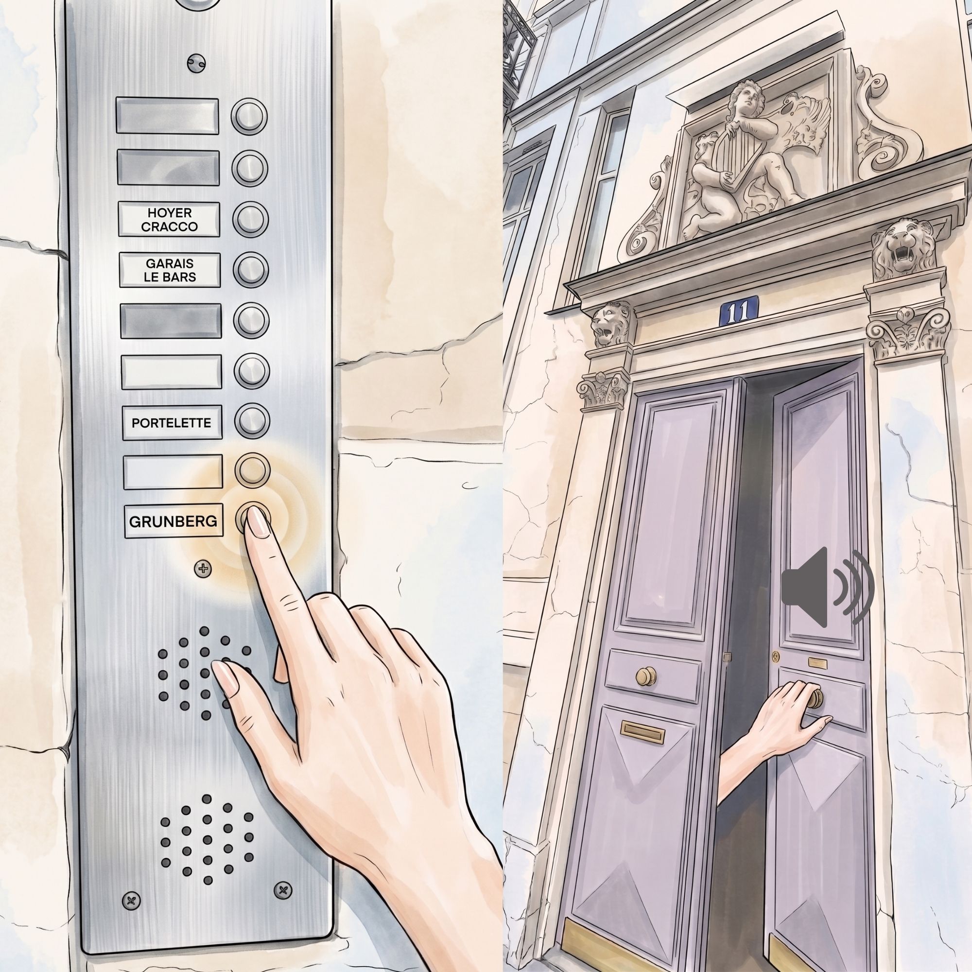 Interphone — appuyez sur Grunberg